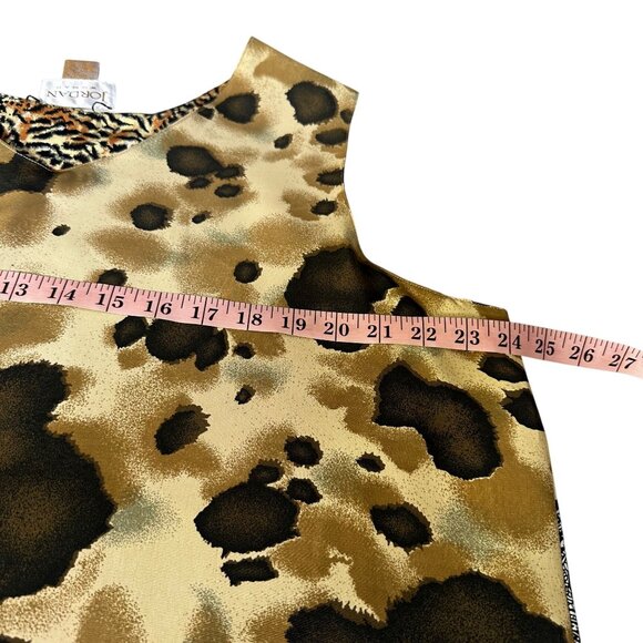 Vintage Jordan Woman 1X Reversible Sleeveless Tank Animal Print Snake Print 90s - Picture 8 of 9
